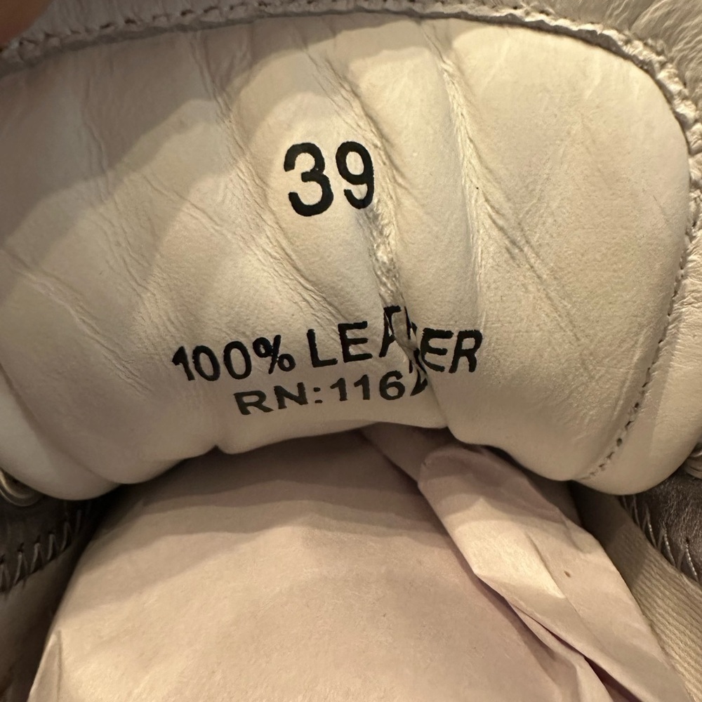 NIB Zadig & Voltaire High Flash Leather High-Top Sneakers Size 39 Blanc White 8 - Picture 12 of 13